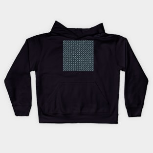 Lines and Lines and obliques, Organic strokes in linear formation, minimalist , navy blue and teal blue Kids Hoodie